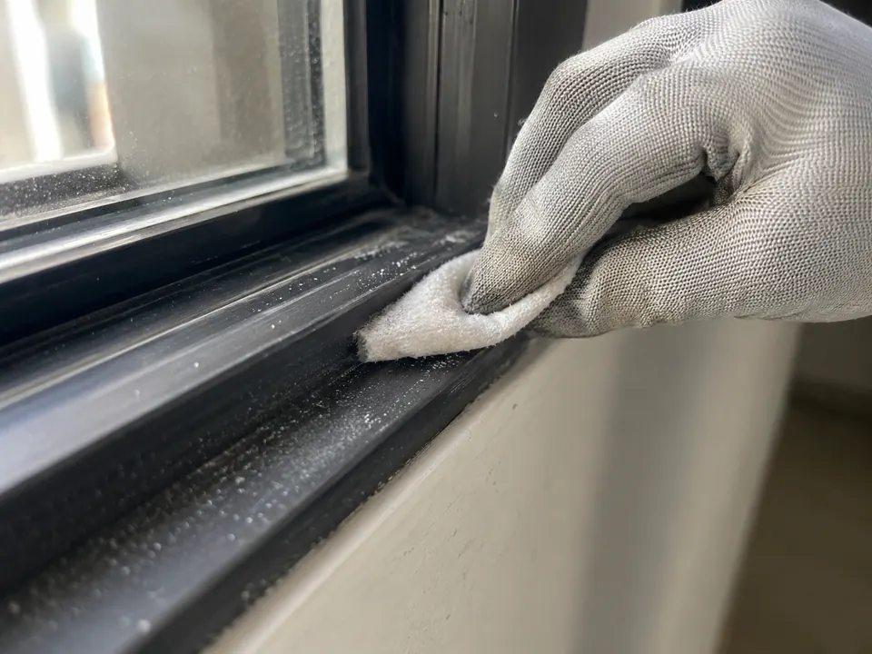 Detailed after builders cleaning around frames and edges in Birmingham