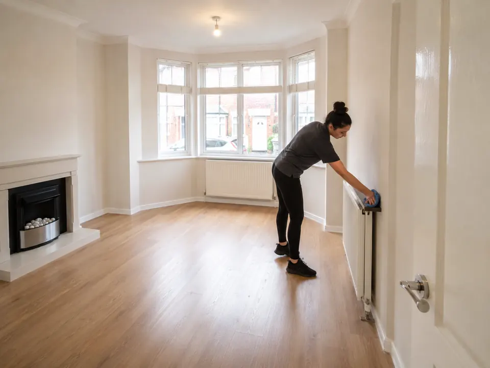 Move-out cleaning in an empty Birmingham property